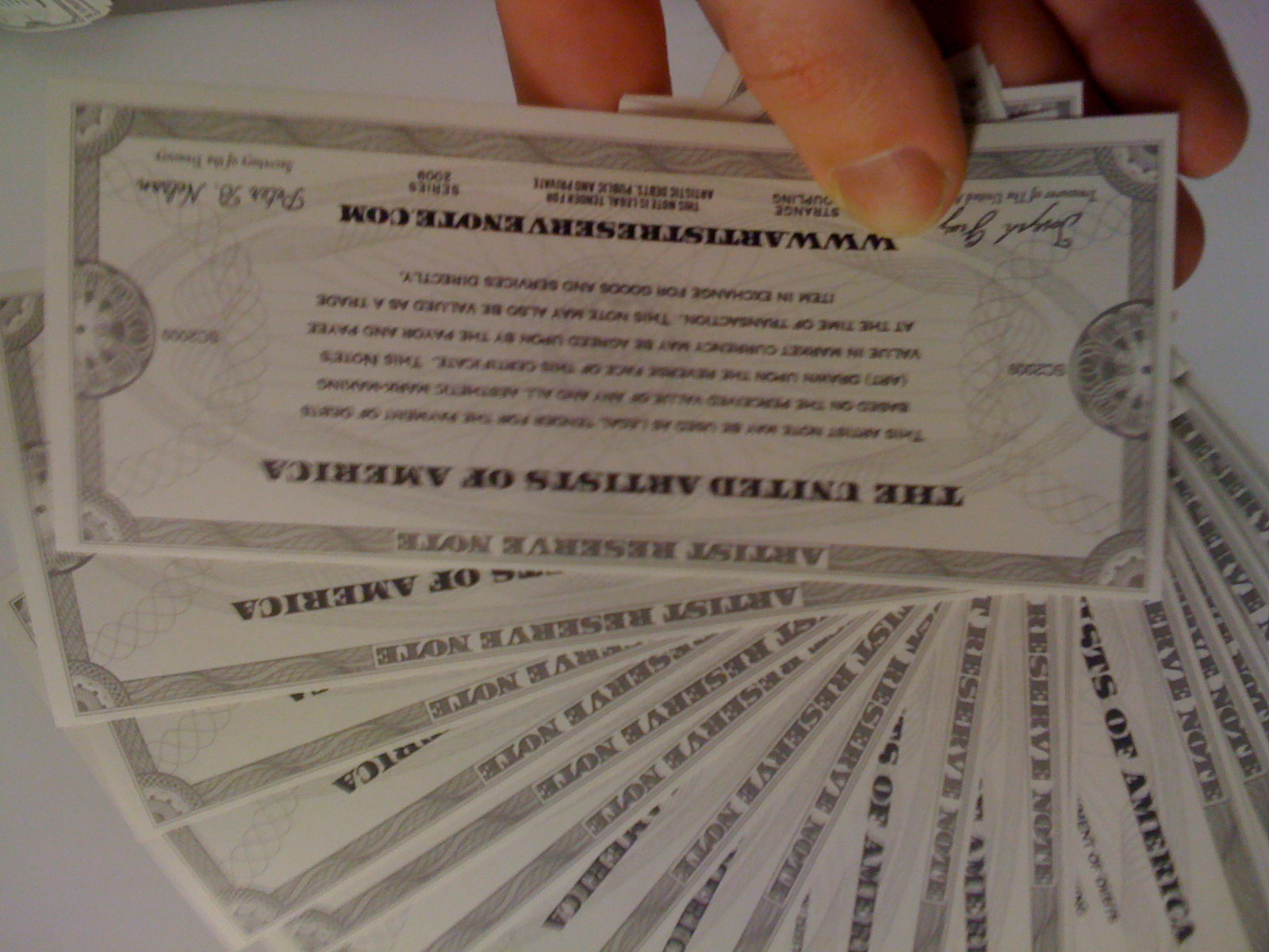 Artist Reserve Note image 4